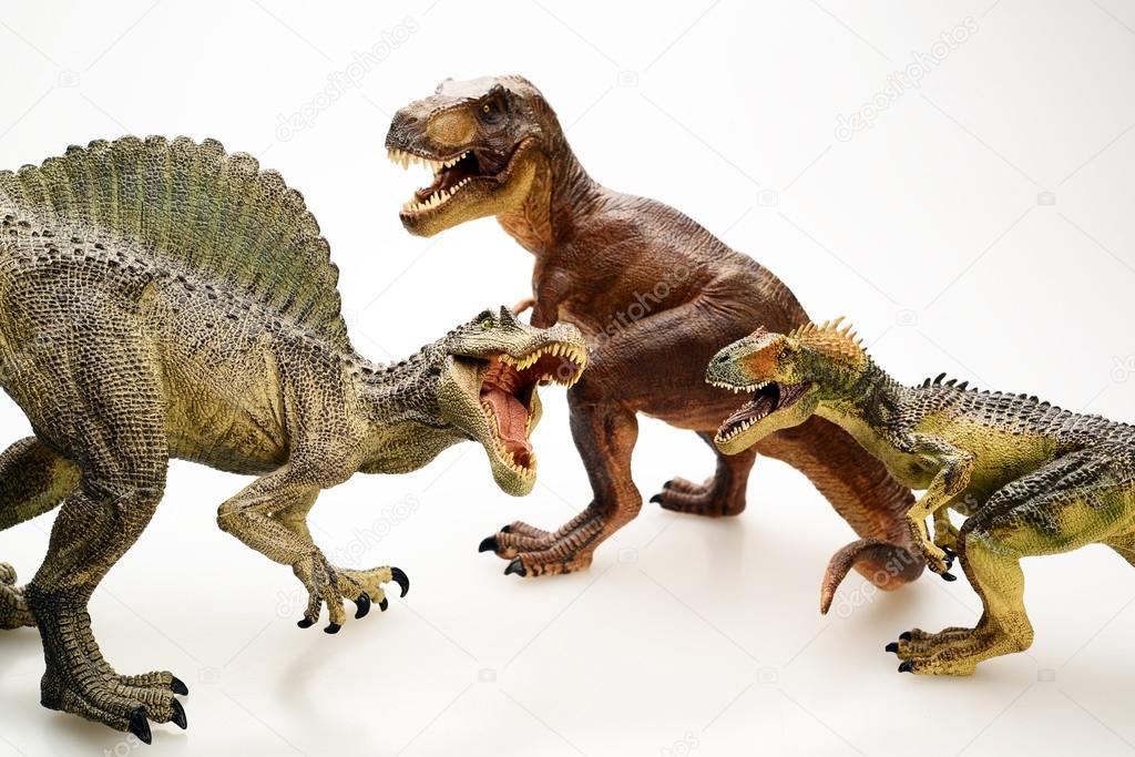 Isolated dinosaur on white background