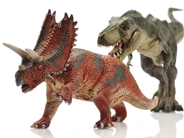 Beyaz arka planda izole dinozor