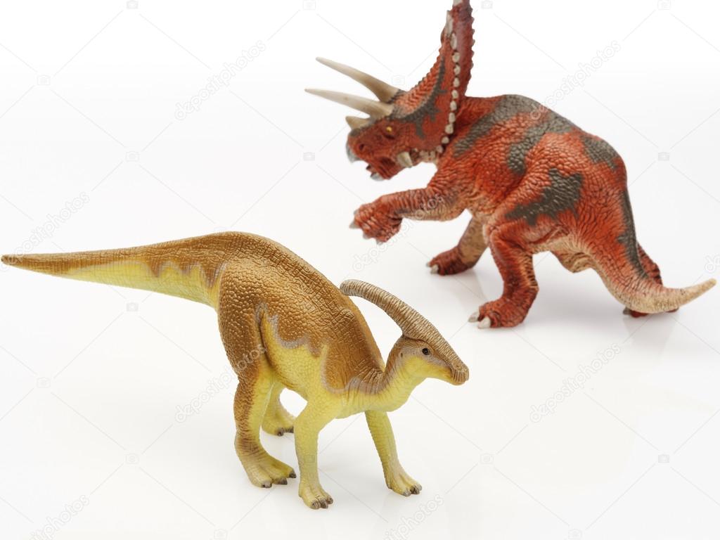 Isolated dinosaur in white background