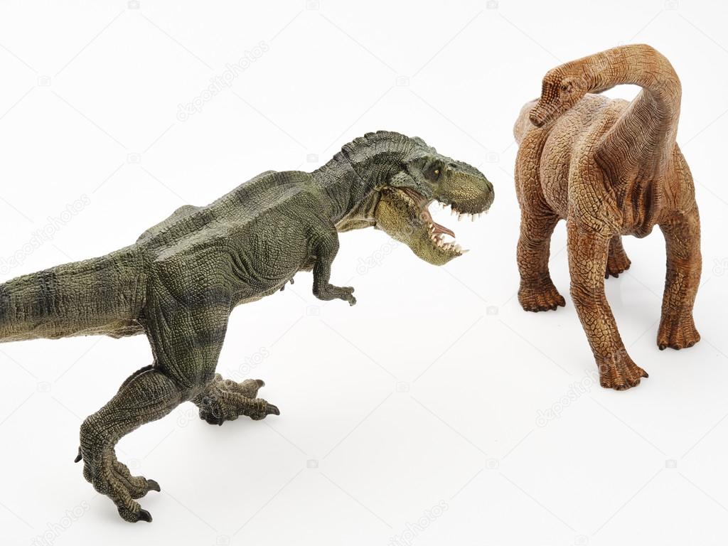 Isolated dinosaur in white background