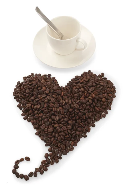 Corazón de café — Foto de Stock