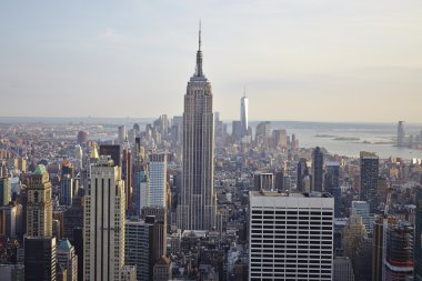 New york şehir silüeti havadan görünümü