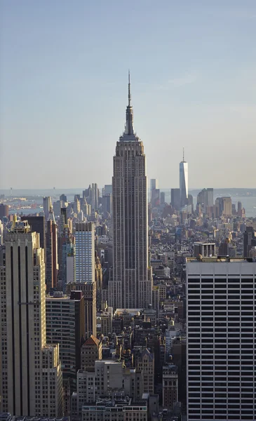 Luchtfoto uitzicht op de skyline van New york stad — Stockfoto