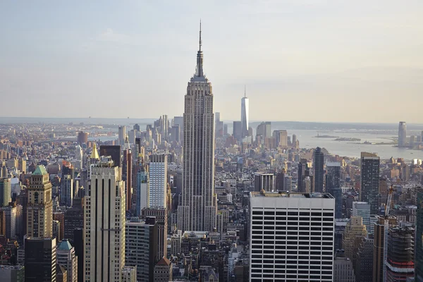 New York City skyline aerial view — Stock Photo, Image