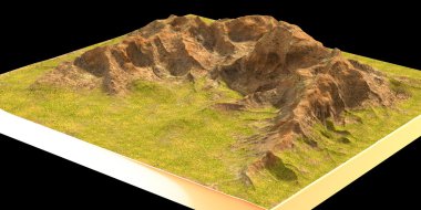 3D alan harita.