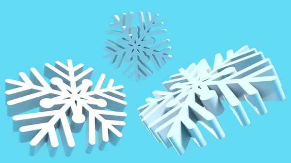 Snowflakes in blue background — Stock Photo, Image