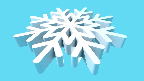 Schneeflocken vor blauem Hintergrund — Stockfoto