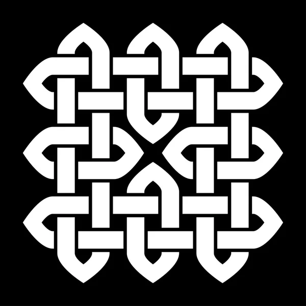 Illustration vectorielle de type celtique ou oriental (chinois, coréen ou japonais). Icône de nœud. Forme de noeud . — Image vectorielle