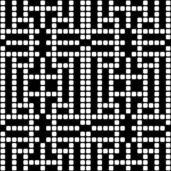 기하학적 검은색과 흰색 사각형 완벽 한 패턴, 벡터 일러스트 레이 션 — 스톡 벡터