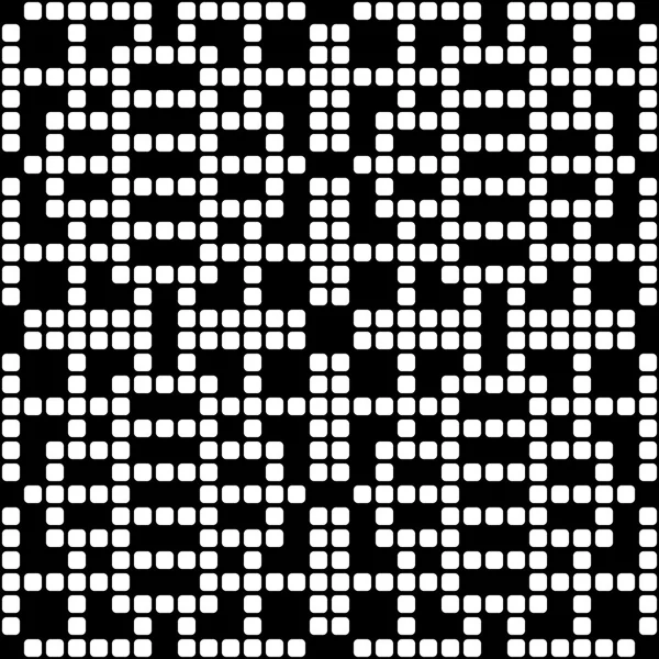 Modèle carré sans couture géométrique noir et blanc, illustration vectorielle — Image vectorielle