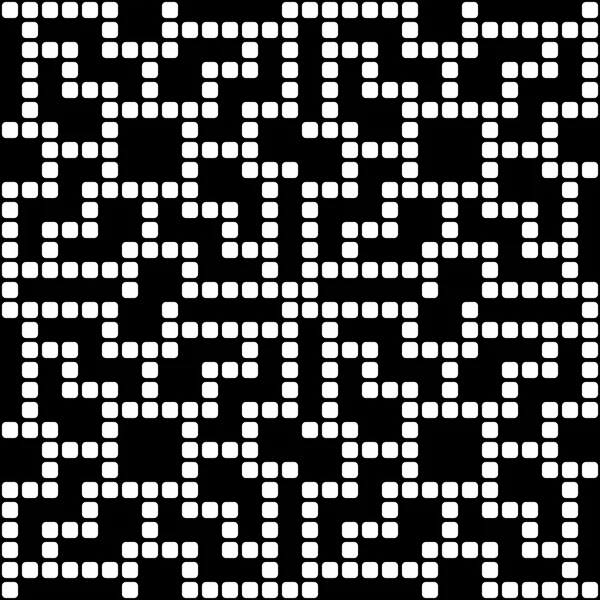 Modello geometrico quadrato senza cuciture in bianco e nero, illustrazione vettoriale — Vettoriale Stock