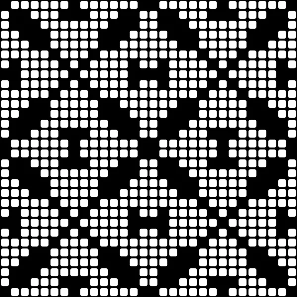 Geometriska svartvita fyrkantig seamless mönster, vektor illustration — Stock vektor