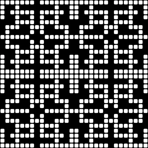 기하학적 검은색과 흰색 사각형 완벽 한 패턴, 벡터 일러스트 레이 션 — 스톡 벡터