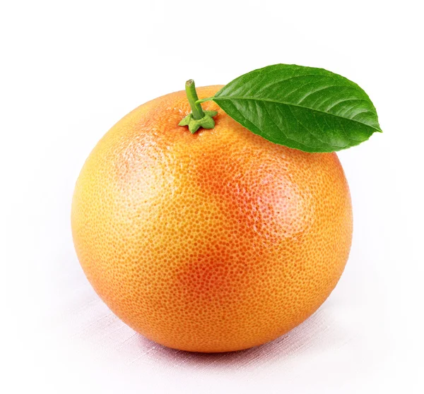 Grapefruit en blad — Stockfoto