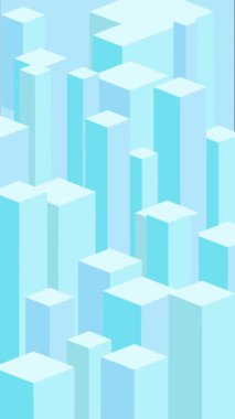 Kayan küplerle dikey vektör arkaplan videosu. sstkDikey