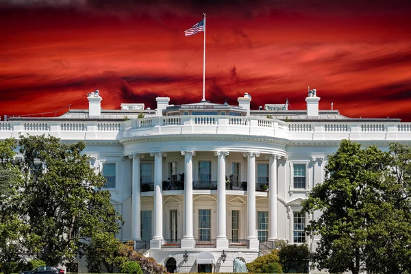 Washington Hvide Hus ved solnedgang - Stock-foto