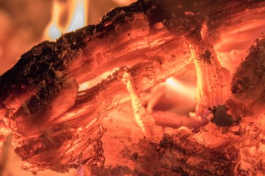 ahşap köz ayrıntılı olarak yangın yeri