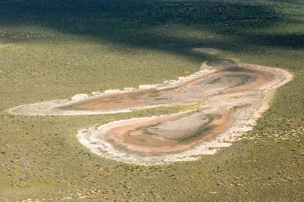 Fyziologický letecký pohled v Austrálii shark bay — Stock fotografie