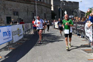 Genoa, İtalya - Nisan, 24 2016 - yıllık sigara rekabetçi Maratonu