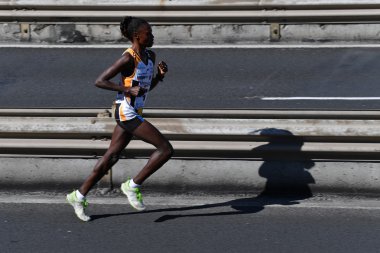 Genoa, İtalya - Nisan, 24 2016 - yıllık sigara rekabetçi Maratonu