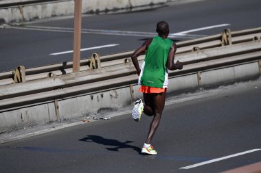 Genoa, İtalya - Nisan, 24 2016 - yıllık sigara rekabetçi Maratonu