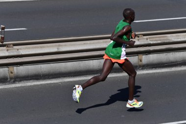 Genoa, İtalya - Nisan, 24 2016 - yıllık sigara rekabetçi Maratonu