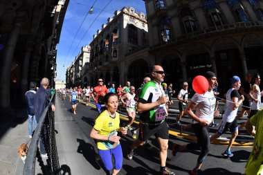 Genoa, İtalya - Nisan, 24 2016 - yıllık sigara rekabetçi Maratonu
