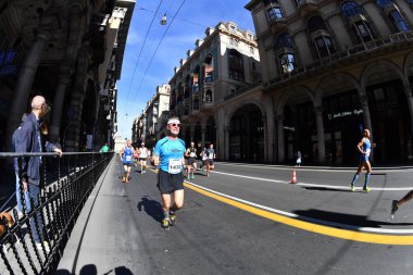 Genoa, İtalya - Nisan, 24 2016 - yıllık sigara rekabetçi Maratonu