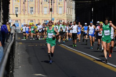 Genoa, İtalya - Nisan, 24 2016 - yıllık sigara rekabetçi Maratonu