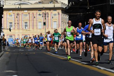 Genoa, İtalya - Nisan, 24 2016 - yıllık sigara rekabetçi Maratonu