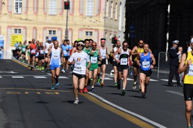 Genoa, İtalya - Nisan, 24 2016 - yıllık sigara rekabetçi Maratonu