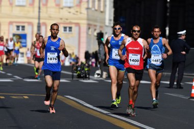 Genoa, İtalya - Nisan, 24 2016 - yıllık sigara rekabetçi Maratonu
