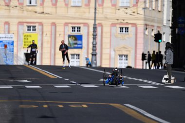 Genoa, İtalya - Nisan, 24 2016 - yıllık sigara rekabetçi Maratonu