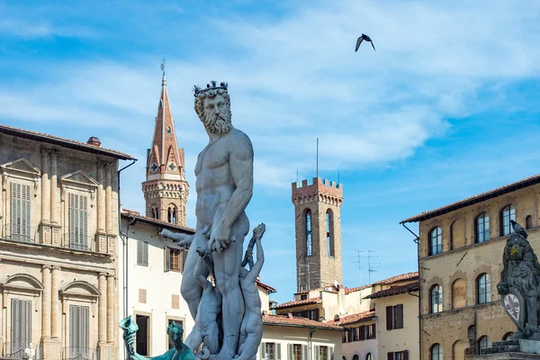 Estátua de Florença Piazza della Signoria — Fotografia de Stock