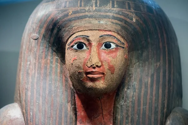 Detal egipskim sarkofagiem z bliska — Zdjęcie stockowe