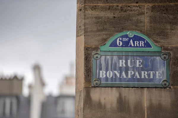 Cartello stradale bonaparte a Parigi — Foto Stock