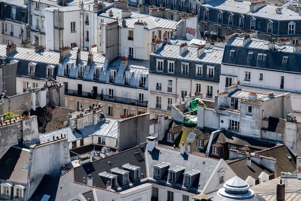 Telhados paris e vista para a cidade de construção — Fotografia de Stock