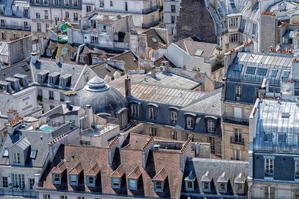 Toits paris et vue sur la ville du bâtiment — Photo