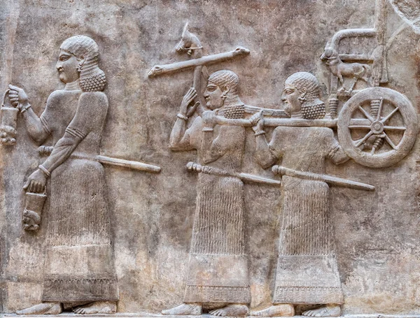 Antigua Babilonia y Asiria bajorrelieve — Foto de Stock