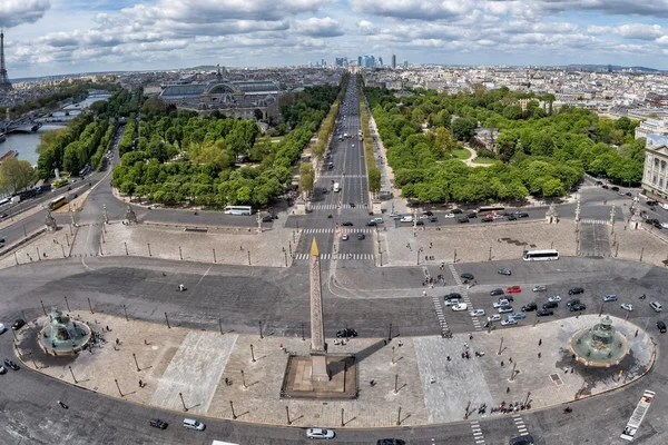 Paris champs elysee vue aérienne — Photo