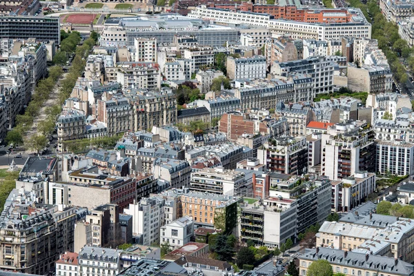 Paris ciel bleu ensoleillé vue aérienne — Photo