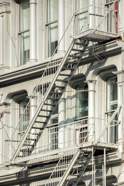 New york manhattan buildings detail of fire staircase — Stock Photo, Image