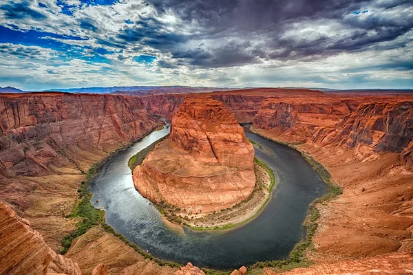 Ferradura dobrar colorado vista rio 360 panorama — Fotografia de Stock