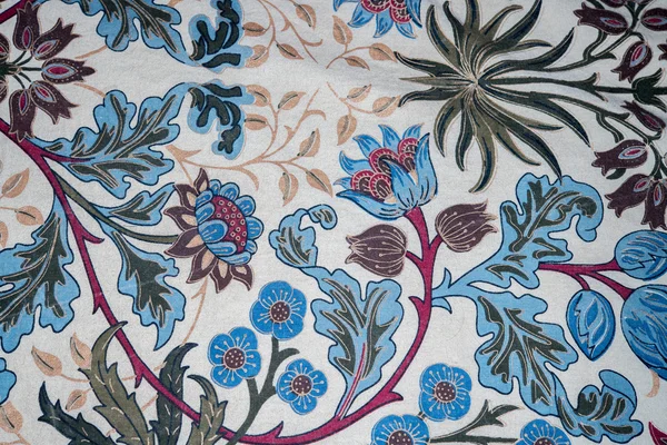 Mittelalterliche Stoff abstrakte Farbe Zeichen Nahaufnahme — Stockfoto