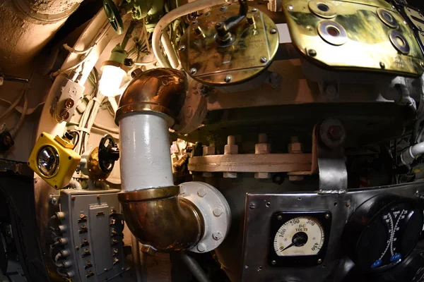 Βαλτιμόρη, Ηνωμένες Πολιτείες - 21 Ιουνίου 2016 - μέσα Torsk β΄ παγκόσμιος πόλεμος υποβρύχιο προβολή λεπτομερειών, κοντινό πλάνο — Φωτογραφία Αρχείου