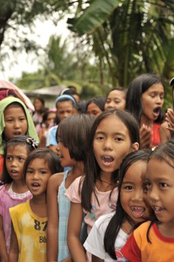 Cebu - Filipinler - Ocak, 1 2013 - yıllık yetim çocuk partisi