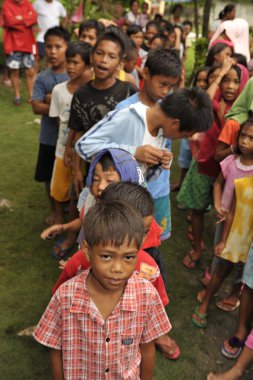 Cebu - Filipinler - Ocak, 1 2013 - yıllık yetim çocuk partisi