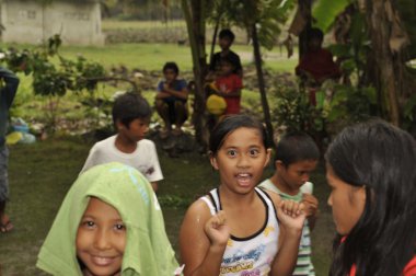 Cebu - Filipinler - Ocak, 1 2013 - yıllık yetim çocuk partisi