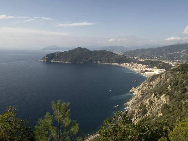 Riva Trigoso Sestri Levante Luftaufnahme Panorama — Stockfoto