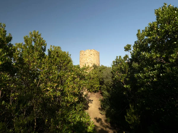 リグーリア州のBaffe Point Saracenタワーイタリア — ストック写真